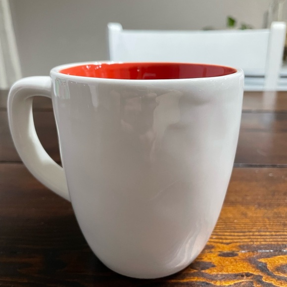 NWOT Rae Dunn OUT OF OFFICE Coffee Mug Tea Cup Cursive Font Red Inside READ - Picture 4 of 8